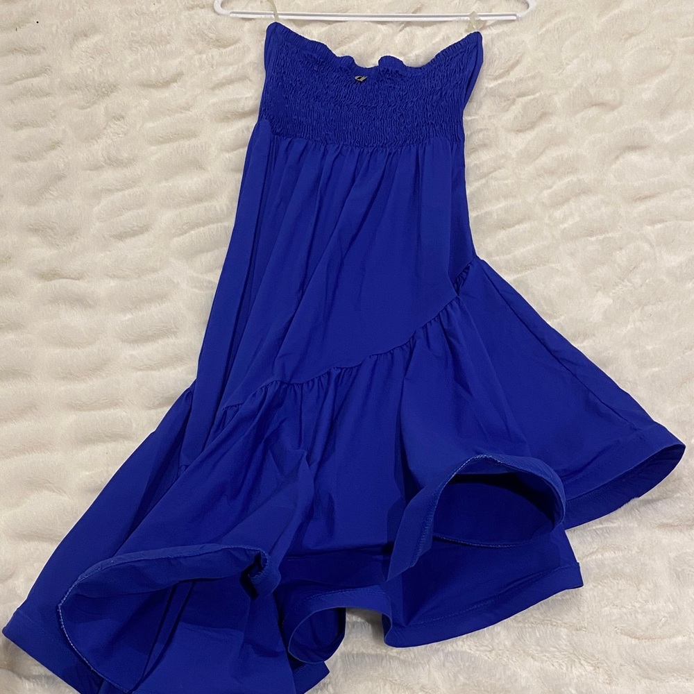 Royal Blue Strapless Dress - Picture 2 of 2